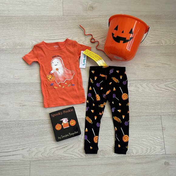 Halloween Bundle Ghost Spooky Sweet 18 month Outfit Set NWT - Picture 12 of 13